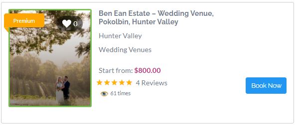 Ben Ean Estate - Hunter Valley Wedding Venue - Parties2Weddings