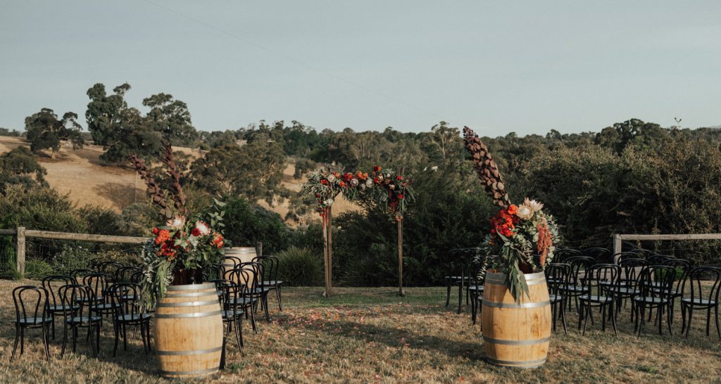 Rustic wedding setting at Fondata 1872