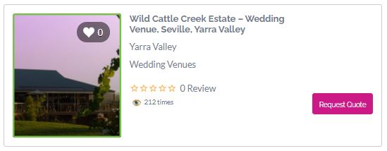 Best Wedding Venue in Dandenong Ranges - Wild Cattle Creek