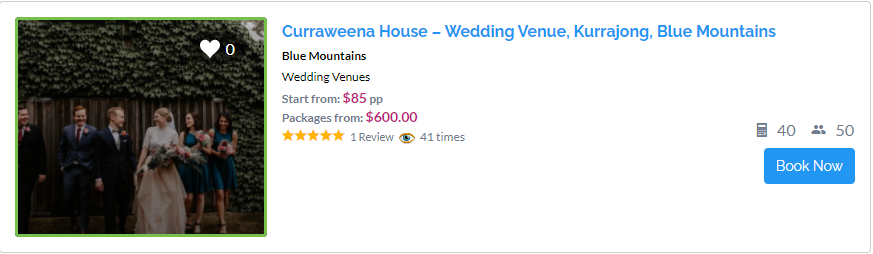 Best Popular Blue Mountains Wedding Venues – Curraweena House
