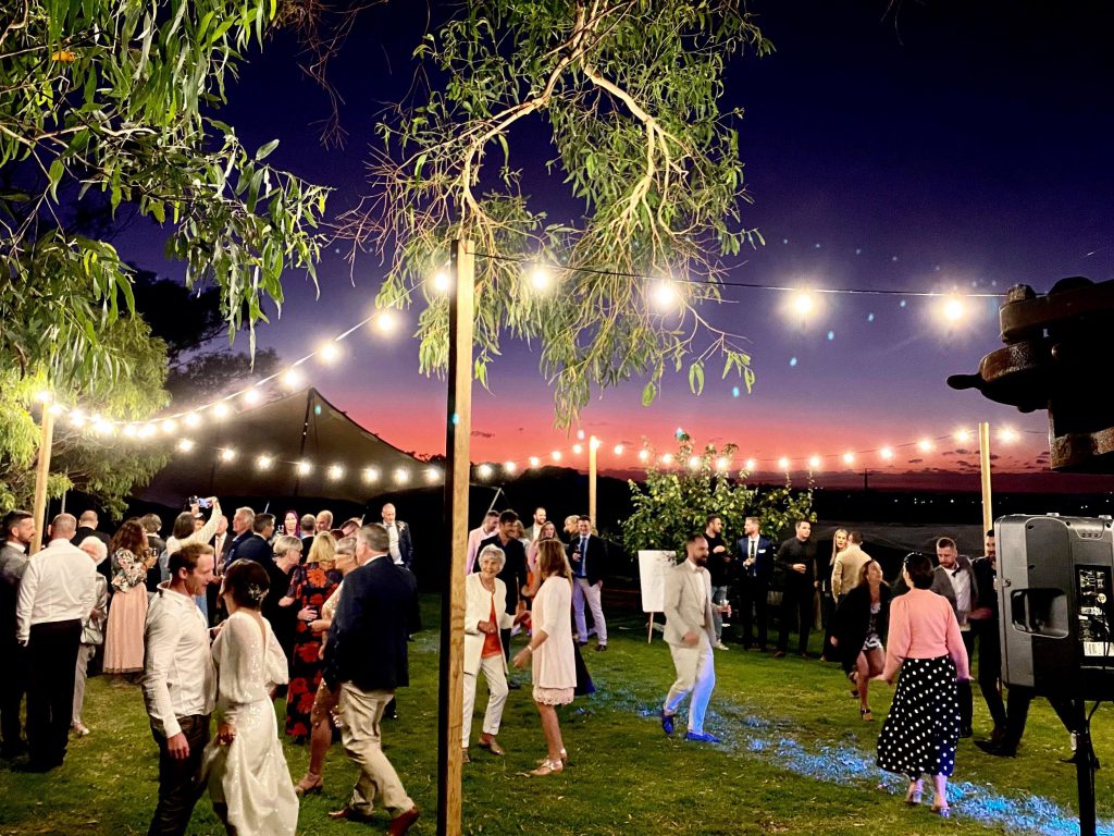 Dance floor evening setting at Hickinbotham Dromana