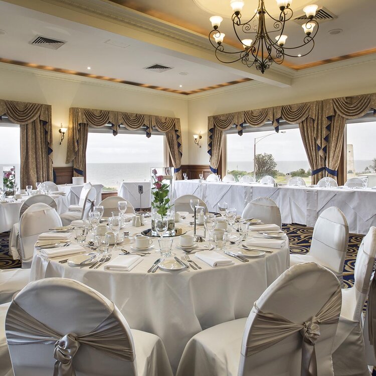 Brighton Beach Hotel reception in elegant ballroom