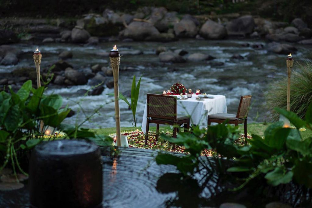 Best Riverside Romantic Dinner Ubud - Sounds of the Ayung River by Mandapa