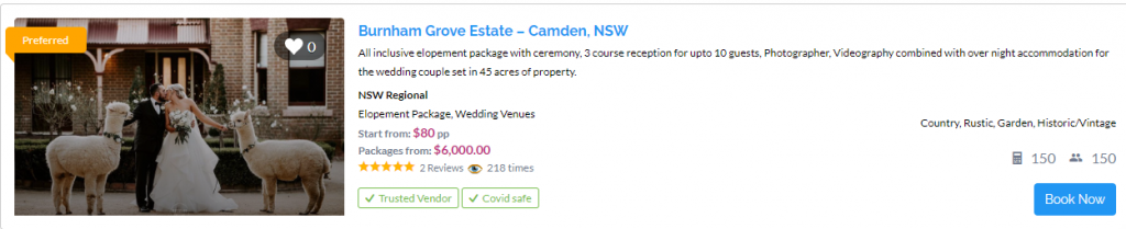 Burnham Grove Estate - Camden, NSW - Parties2Weddings